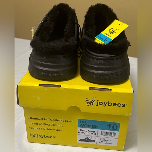 Joybees Women’s Cozy Clog Sandals Color Black size 10 New W/ Box & Tags - Picture 4 of 6